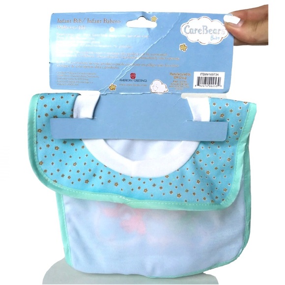 Care Bears Baby Infant Pullover Bib Wish Cheer Bear Wish Bear Girl Boy Pastel - Picture 10 of 12
